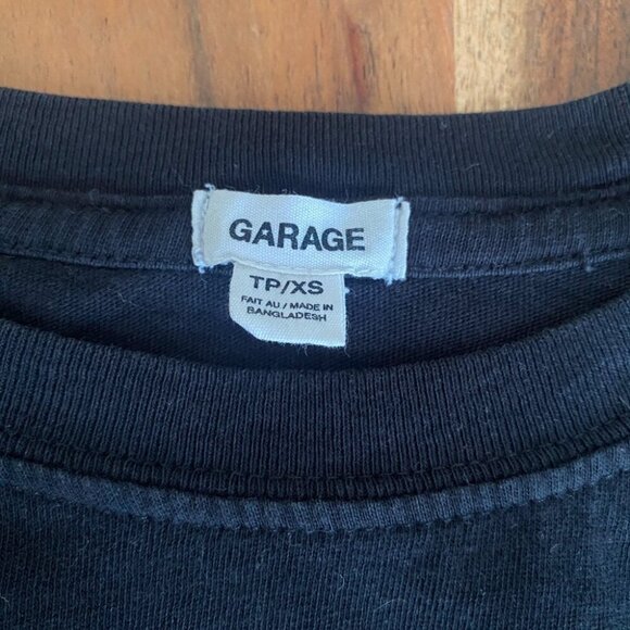 Garage Elastic Waist Black Crop Top Size XS - Picture 4 of 5